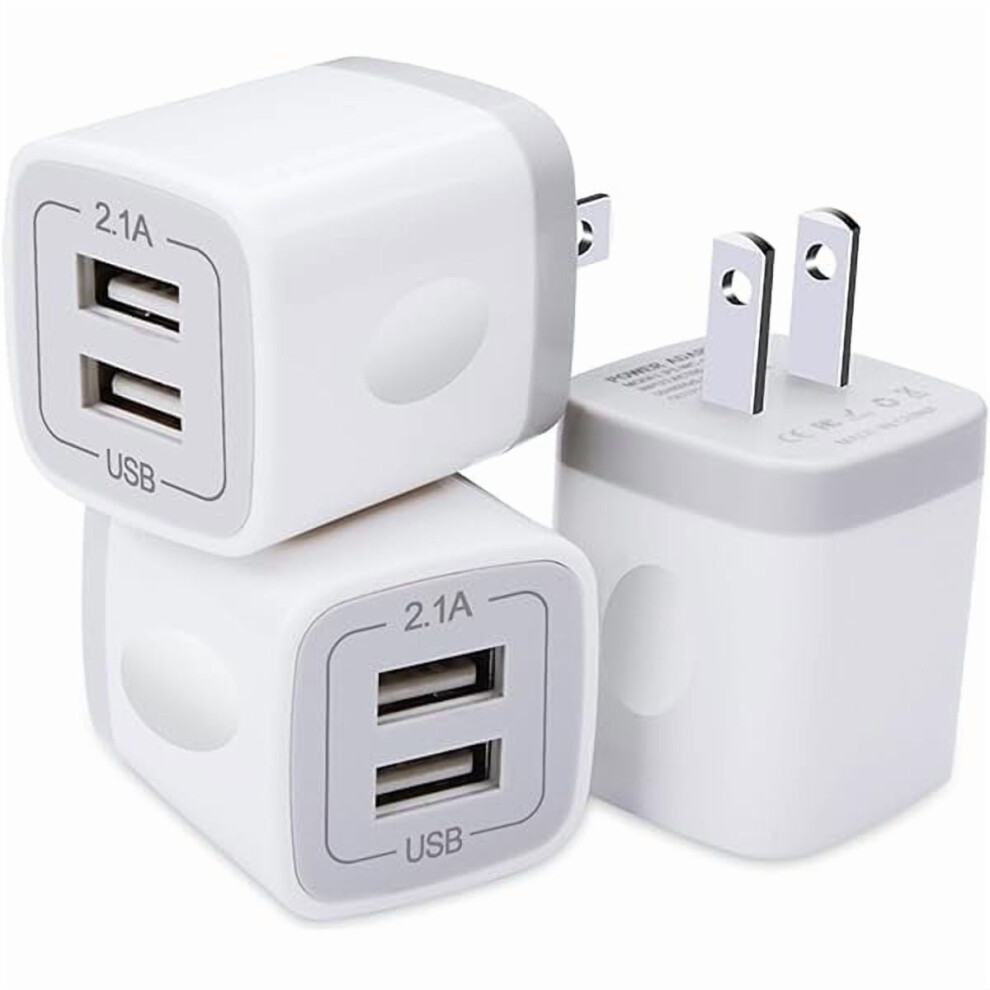Usb Wall Charger Dual-Port Cube 3-Pack 5V/2.1A 971050594040