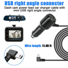 Dash Cam Car Charger USB Cable 11.5ft Power Cord Supply for DVR Camera GPS