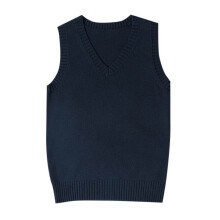 Women's vintage knit sleeveless vest, preppy style