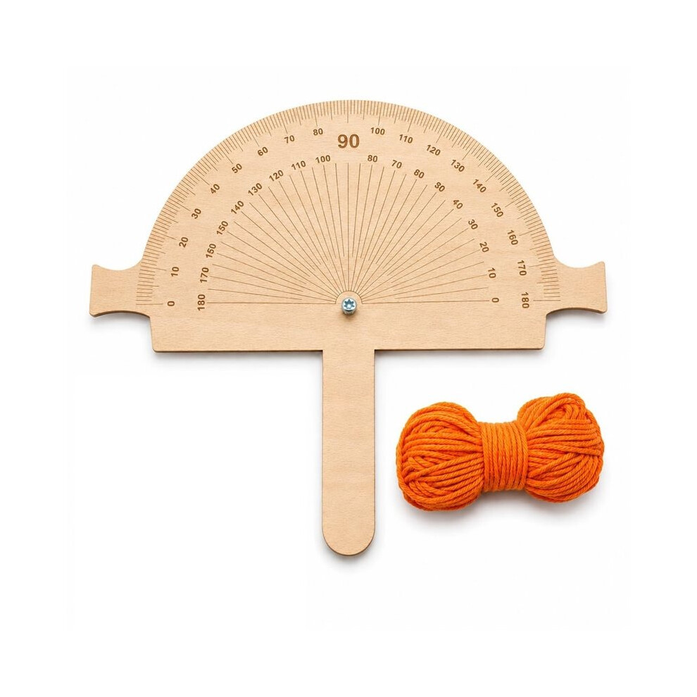 Wooden Angle Finder Tool With String 12" X 10" Birch Plywood Angle Ruler Protractor 6033664854072