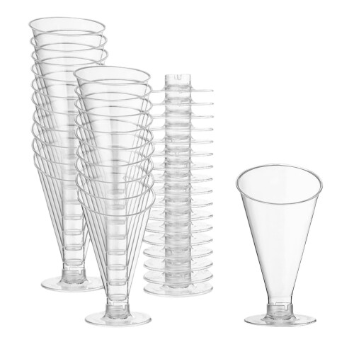 Engangs champagneglas, klare, hårde plastikglas, 20 stk. 1