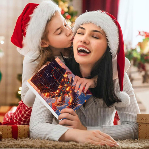 Χριστουγεννιάτικο Ημερολόγιο Advent με Ακρυλικό Διακοσμητικό Κουτί με Δεινόσαυρο 2
