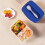 Bento Food Container Microwave-Safe Plastic 3-Compartment 4
