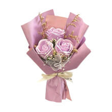 Buquê de rosas artificiais roxas para decoração de casa (1 unidade)