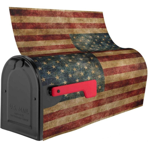 Magnetisk postkassedeksel til amerikansk flagg, 64 x 51 cm 1