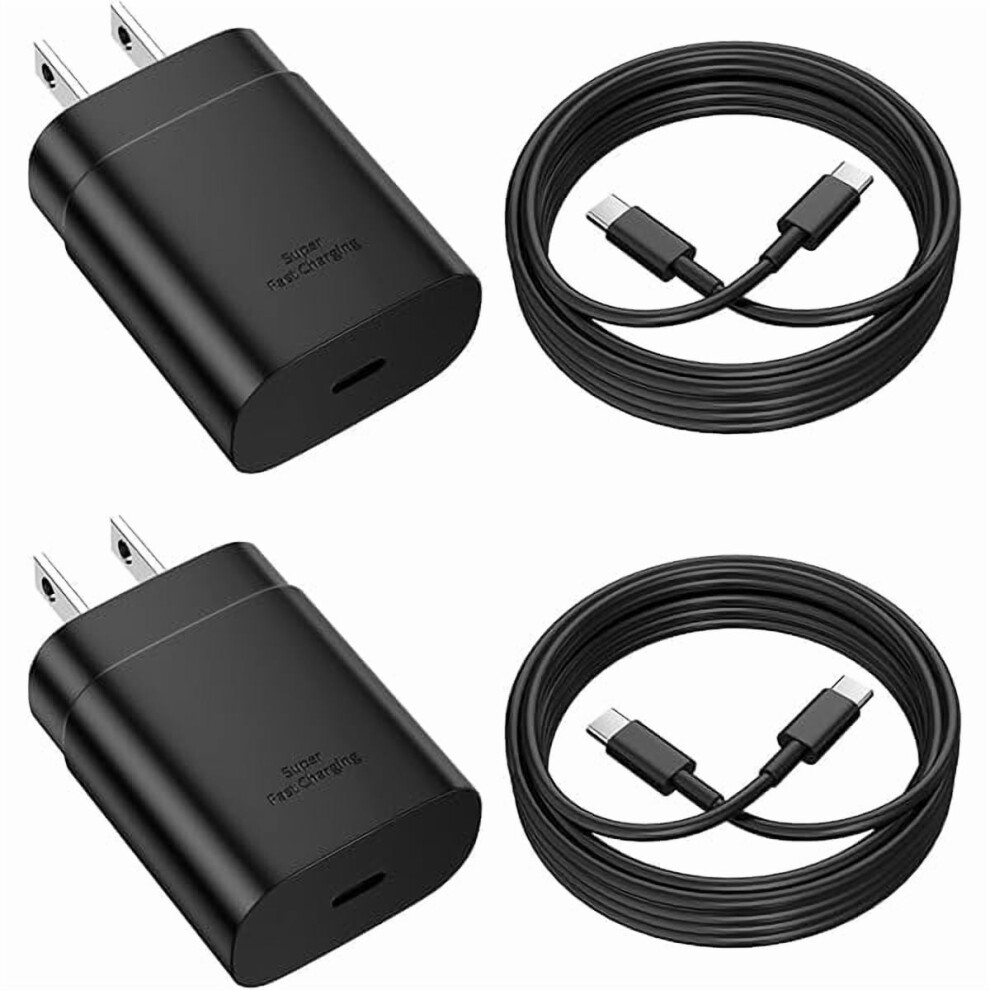 Usb-C Pd/Pps Wall Charger 25W 2-Pack With 6Ft C-To-C Cable 971050577180