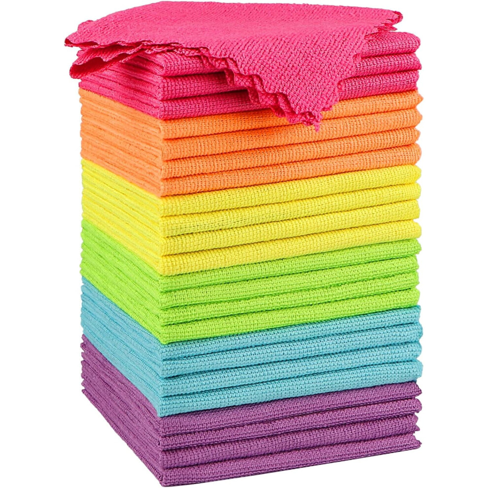 Microfiber Cleaning Cloths Lint-Free Absorbent 50 Pack 971050217970