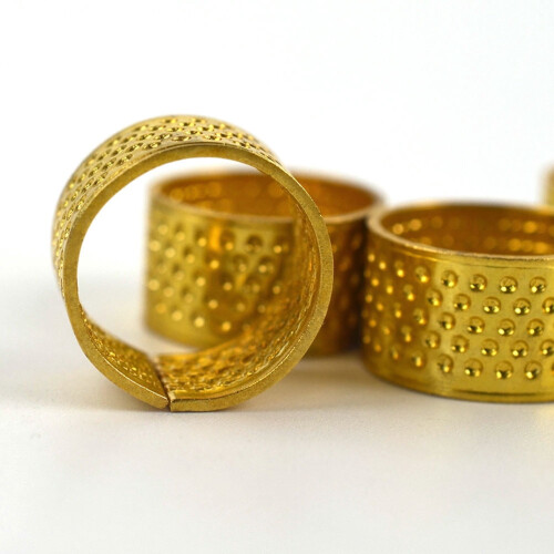 Golden Thimble Ring Adjustable for Sewing 20 pcs 2