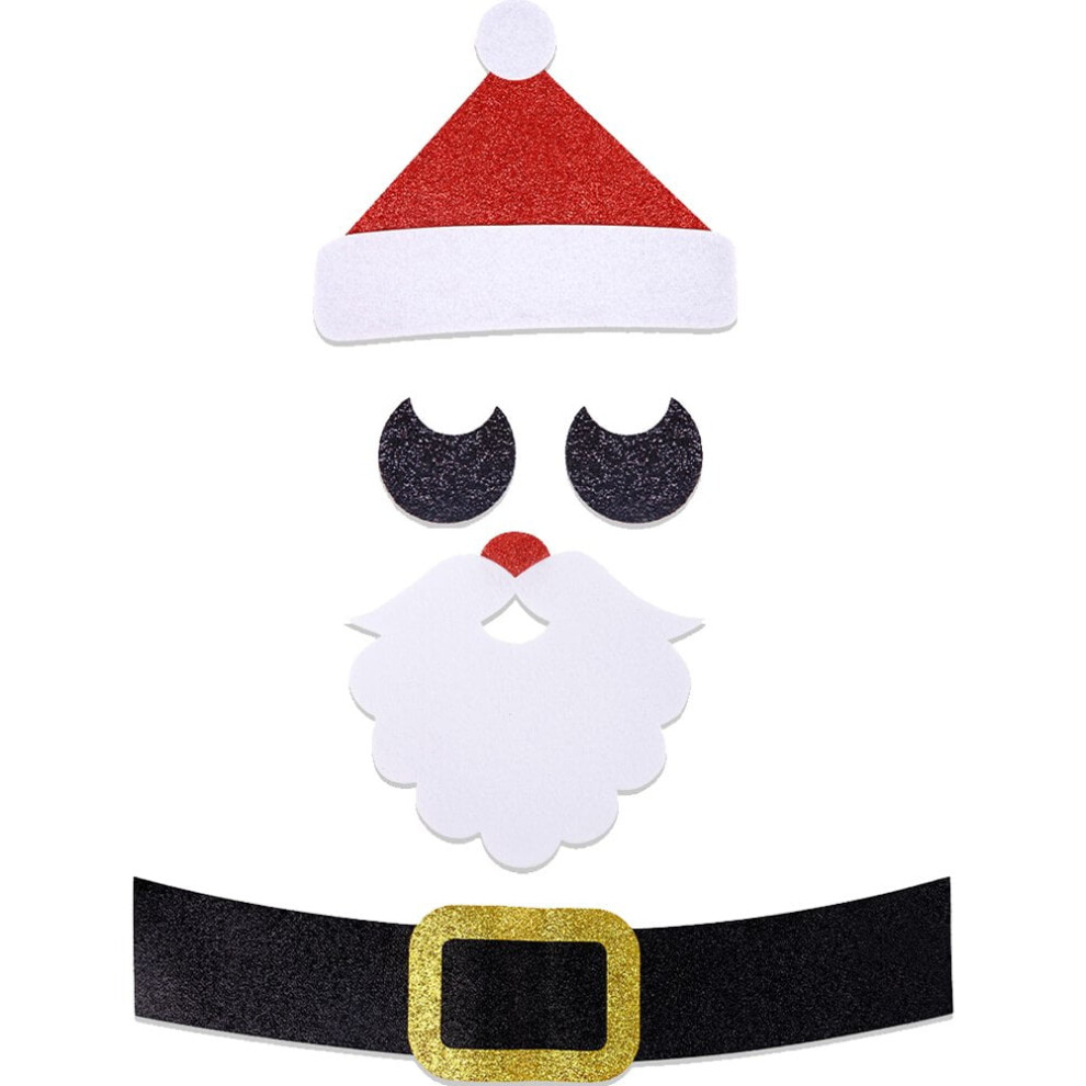 Christmas Door Decal Sticker Santa Snowman Elk Cartoon 908436669412