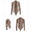 Damesbodysuit met lange mouwen en col, elastisch model 5