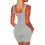 Damen-Yoga-Jumpsuit mit Shorts, grau, einfarbig 4