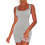 Damen-Yoga-Jumpsuit mit Shorts, grau, einfarbig 5