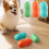 Brinquedo para cães em formato de amendoim com sabor de leite e que amassa os dentes. 3