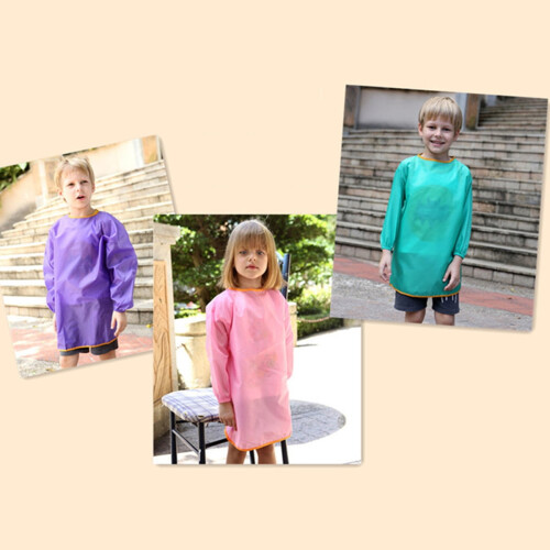 Children's Painting Apron Long Sleeve Waterproof Adjustable 1