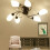 DENEST moderne loftslampe med 6 lamper, halvplanmontering 2