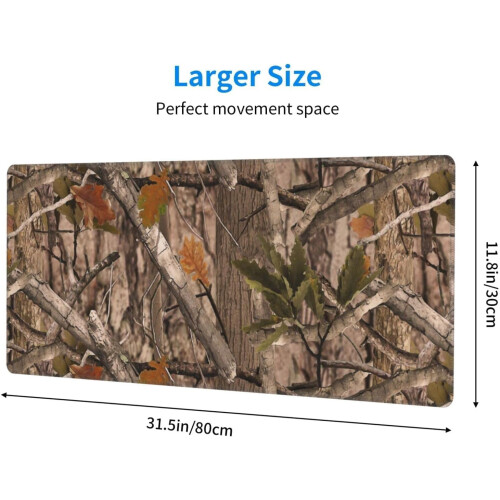 Camouflage gaming muismat groot 31,5 x 11,8 inch 2