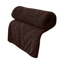 Cloud Jacquard Knit Throw Blanket Coffee 27.5x39.4 Inch