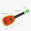 Ukulele infantil verde de 4 cordas e 14 polegadas 6