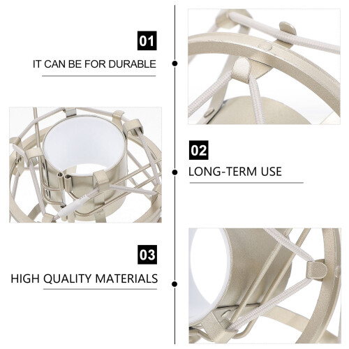 Suporte de microfone branco OUNONA com ajuste de altura e 2