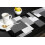Set de 4 sets de table noirs et gris 30 x 45 cm 5