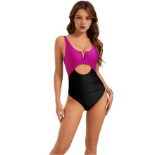 Women's Swimsuit Rose Red and Black XXL