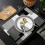 Set de 4 sets de table noirs et gris 30 x 45 cm 6