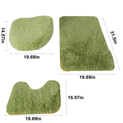 Ensemble de tapis de bain en microfibre 3 pièces absorbant l'eau 2
