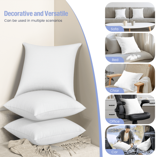 Λευκά ένθετα μαξιλαριών με πούπουλα Alternative 2-Pack 18x18 2