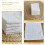 Lingettes de toilette en coton, lot de 3, blanches 4
