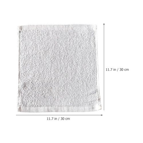 Lingettes de toilette en coton, lot de 3, blanches 2