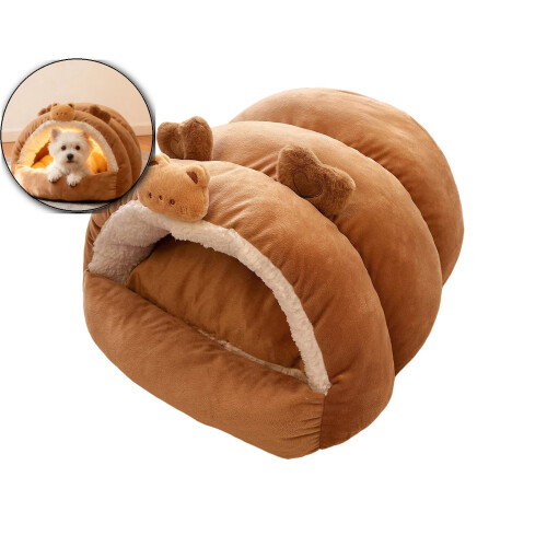 Cat Bed Enclosed Cave with Hooded Cover 1 Pack