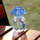 Figurine de fleur Myosotis Blue K9Crystal 6