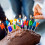 Birthday Candle Number 6 Multicolor 3D Cake Topper 8