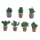 Αυτοκόλλητα Ψυγείου με Ρητίνη Cactus, Διακόσμηση Κουζίνας, 7 τεμάχια 5