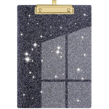 Acrylic Glitter Clipboard Black A4/Letter Size