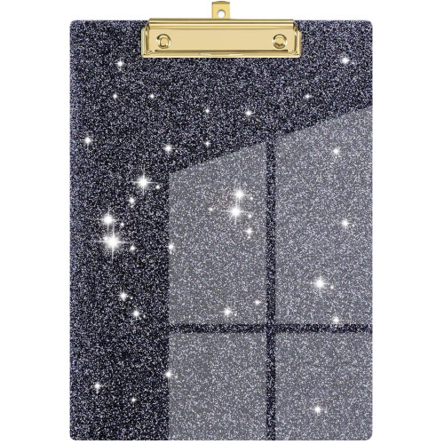 Acrylic Glitter Clipboard Black A4/Letter Size