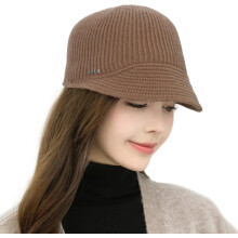 Women's Newsboy Cap Winter Wool Knit Bucket Hats Cabbie Beret Hat 1920s Bowler Hat Cloche Hat