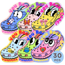 Valentine's Day Cards Set with Shoe Charms 30 pcs
