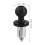 Support à rotule noir pour guidon de moto (1 pièce) 2