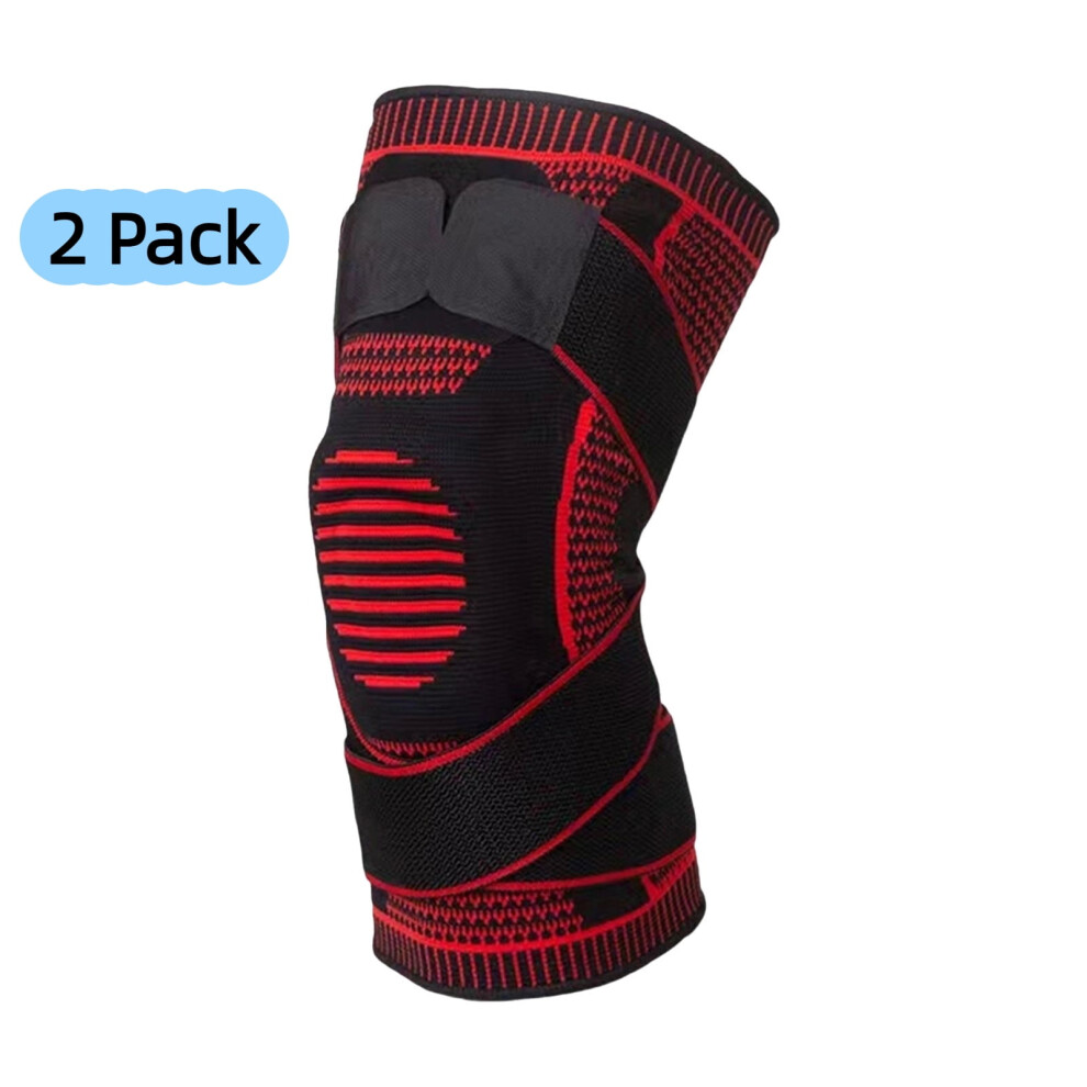 Knee Brace Breathable Elastic Support 2-Pack