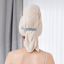 Xoxingysm Bath Towel Hair Towel Hat Absorbing Large Wrap with Elastic Strap Fast Drying Anti Frizz Solid Color Towel Wrap