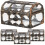 Schatkist Retro Piratendoos Brons Plastic 4 stuks 3