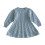 Robe pull côtelée bleu clair pour tout-petits avec 1