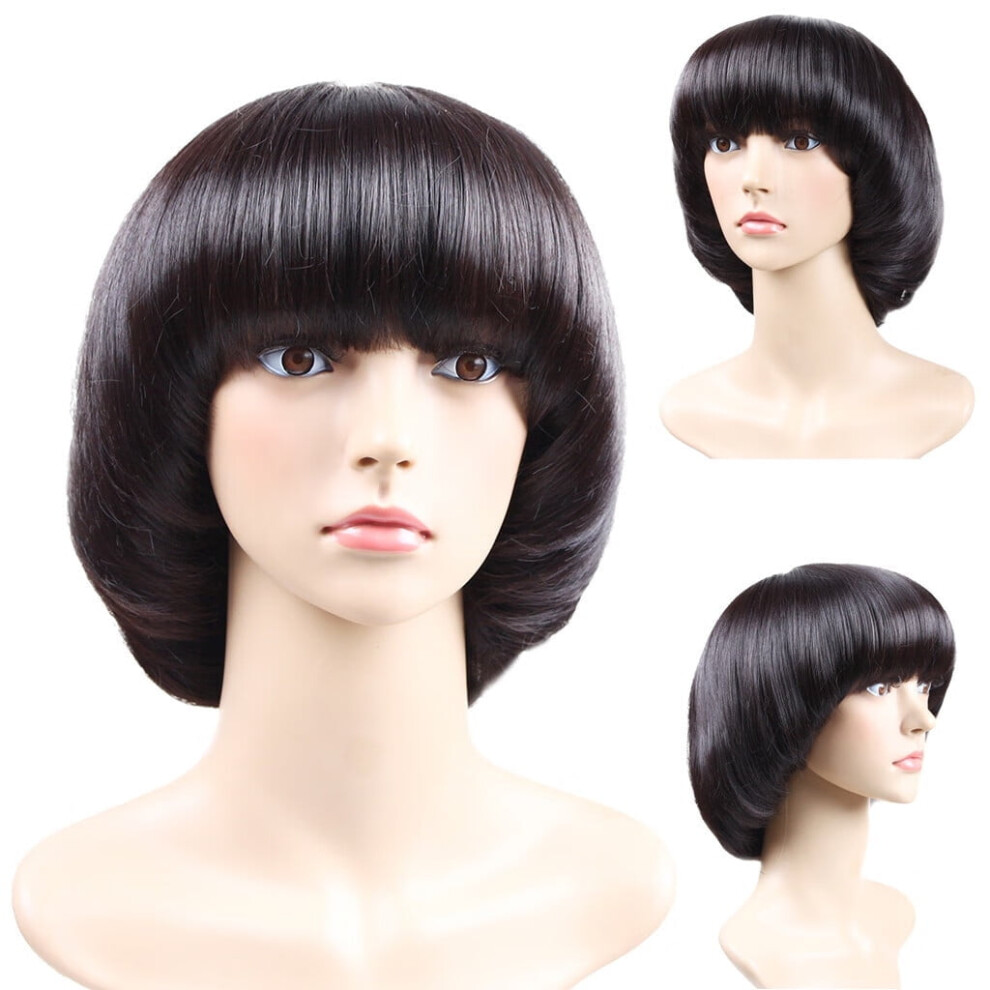 Human Hair Short Bob Lace Front Wig 13x1 150% Density