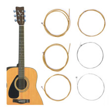 Plertrvy 6Pcs Acoustic Guitar Strings, Bronze Extra Light, Compatible with Folk Guitar