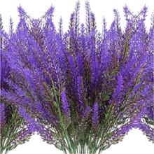 Provence Lavender Plastic Artificial Flowers False Plants Wedding Home Outdoor Garden Decoration Table Decoration
