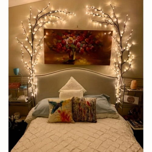 Rattan Wall Light with 96 LEDs 8 Modes USB Powered 2