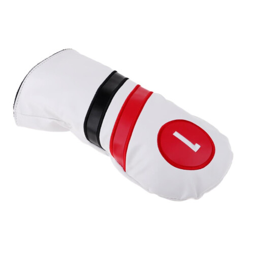 Golfskydd för driverhuvud PU-material Vitt 5-pack 1