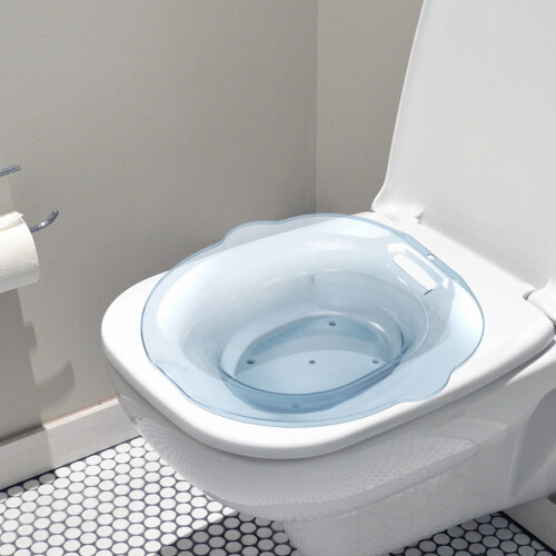 Sitz Bath Basin for Toilet Blue Hip Bath with Wider Seating 2