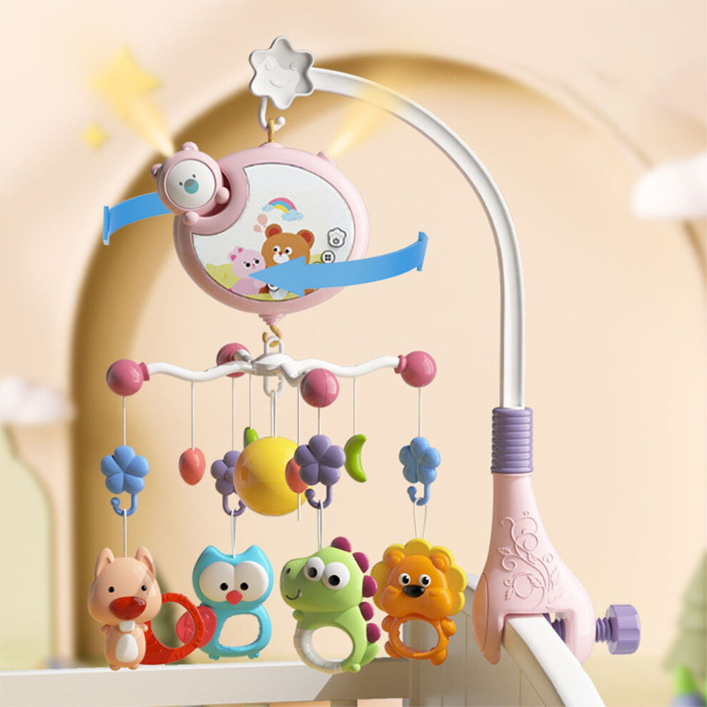 Nursery Musical Crib Mobile with Lights and Animal Toys